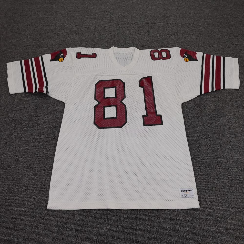 Vintage St Louis Cardinals Jersey Mens Large White NFL Roy Green 81 Sand-Knit